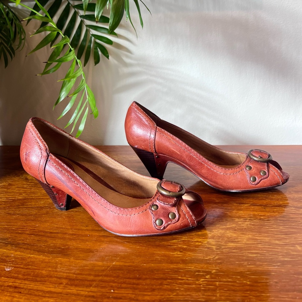 Frye Maya Peep Toe Heels